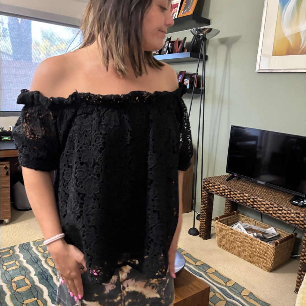 NWT Anthropologie Maeve Lace Off the Shoulder Top